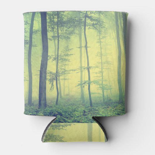 霧の森：ヴィンテージ春写真。 缶クーラー (正面)