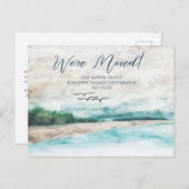 霧の水の色の風景を移動 ポストカード (正面/裏面)