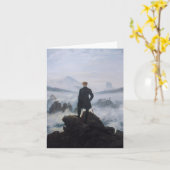 霧の海の上のフリードリッヒの放浪者 カード (黄色い花)