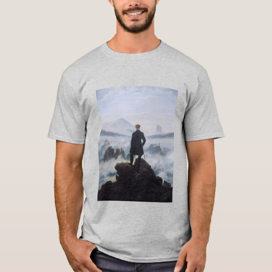 霧の海の上のフリードリヒの旅人 Tシャツ (正面)