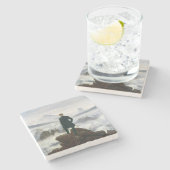 霧の海の上の放浪者 ストーンコースター (横)