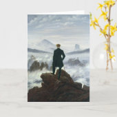 霧の海の上の放浪者， 1818 カード (黄色い花)