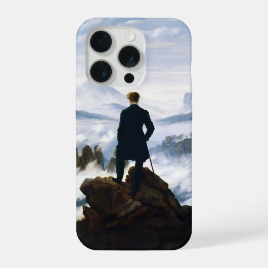 霧の海の上の旅人、カスパール・ダーヴィト・フリードリヒ iPhoneケース (裏面)