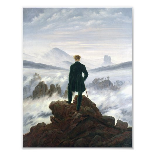 霧の海の上をさまよう放浪者 フォトプリント            (正面)