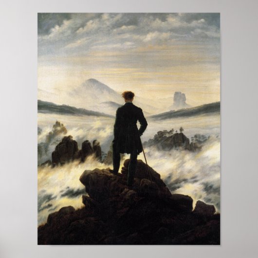 霧の海の上をさまよう放浪者 ポスター (正面)