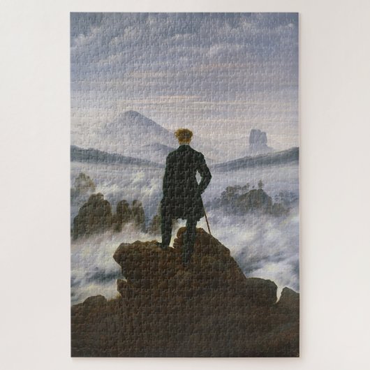 霧の海の上をさまよう：カスパル・ダビデ ジグソーパズル (縦)