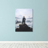 霧の海の上をさまよう キャンバスプリント (インサイチュ (ウッドフロア))