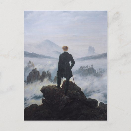 霧の海の上をさまよう ポストカード (正面)