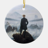 霧の海をさまよう（C.D.フリードリヒ） セラミックオーナメント (正面)