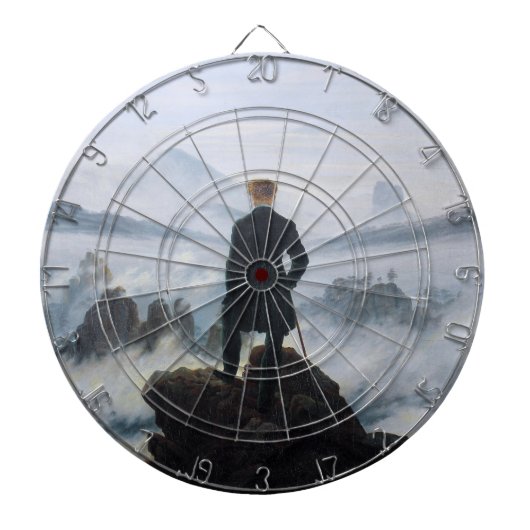霧の海をさまよう（C.D.フリードリヒ） ダーツボード (正面)