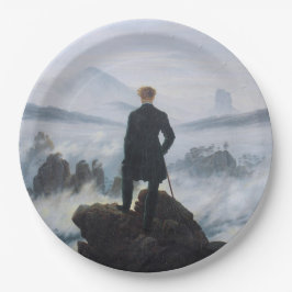 霧の海をさまよう（C.D.フリードリヒ） ペーパープレート