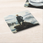 霧の海を放浪するフリードリッヒ スクエアペーパーコースター (アングル)