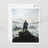 霧の海を放浪するフリードリッヒ ポストカード (正面/裏面)