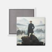 霧の海を放浪するフリードリッヒ マグネット (正面/裏面)