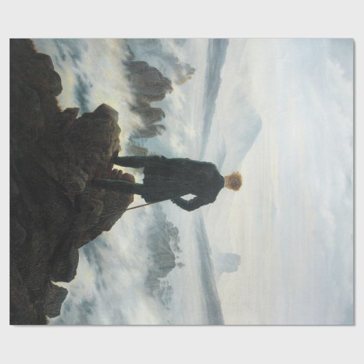 霧の海を放浪するフリードリッヒ ラッピングペーパー (フラット)