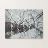 霧の深い森の古い木 ジグソーパズル (横)