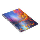 霧の深い森の湿地のチャーム ノートブック (右側)