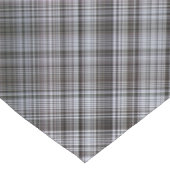 霧の深い2月の青と灰色の格子縞 ショートテーブルランナー (コーナー)