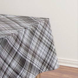 霧の深い2月の青と灰色の格子縞 テーブルクロス