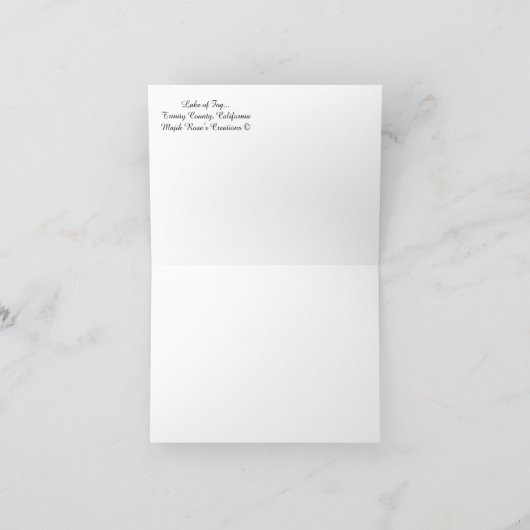 霧の湖….. カード (内部)