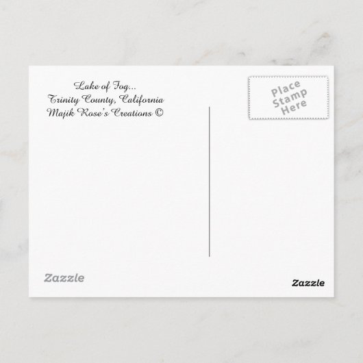 霧の湖… ポストカード (裏面)