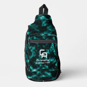 霧の煙モノグラムアクア スリングバッグ (正面)