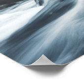 霧の神秘的な朝に滝をカスケード ポスター (角)