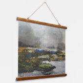 霧の立った小川の小声 吊り下げ型タペストリー (傾斜あり)