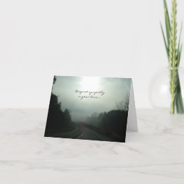 霧の道路の同情カード カード