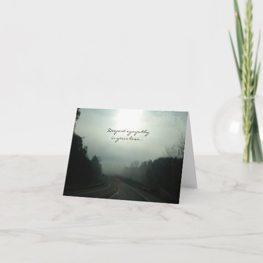 霧の道路の同情カード カード (正面)