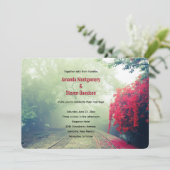 霧の鉄道跡の風光明媚な写真結婚の 招待状 (スタンド正面)