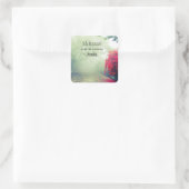 霧の鉄道路景勝写真蝋燭事業 スクエアシール (バッグ)