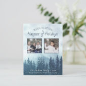 霧の青いパイン素朴ズ水彩2写真 シーズンポストカード (スタンド正面)