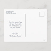 霧の青いパイン素朴ズ水彩2写真 シーズンポストカード (裏面)