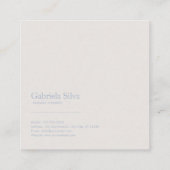 霧の青い冬の風景　ゴールドフレーム スクエア名刺 (裏面)