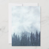 霧の青い松の木2写真素朴水色 シーズンカード (裏面)