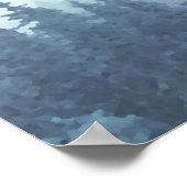 霧の青い松28テーブル結婚のシーティングチャート ポスター (角)