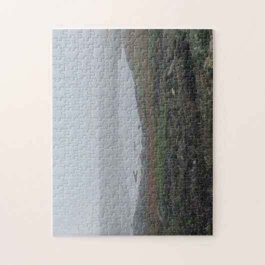 霧の風景の入り江プールカリフォルニア西海岸 ジグソーパズル (縦)