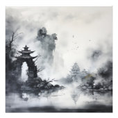 霧の風景イ絵画ンク フォトプリント            (正面)