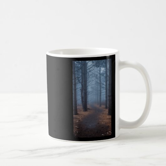 霧の風景 森 霧の森 木々 自然 1 コーヒーマグカップ (右)