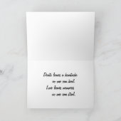 霧の馬のシルエット カード (内部)