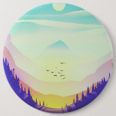 霧ふる山々 缶バッジ (正面)