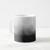 霧を有する木のシルエット コーヒーマグカップ (正面左)