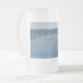 霧を通した壮大なホテル フロストグラスビールジョッキ (正面左)