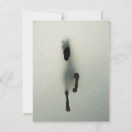 霧を駆ける馬 - アブストラクトアート ポストカード