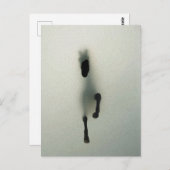 霧を駆ける馬 - アブストラクトアート ポストカード (正面/裏面)