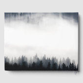 霧ミニマルの多いトウヒの森の結婚自然 ゲストブック (裏面)