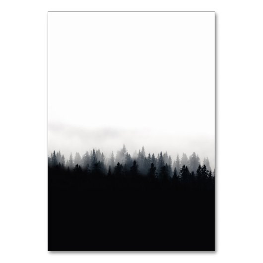 霧ミニマルの多いトウヒの森の結婚自然 テーブルナンバー (裏面)