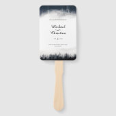 霧ミニマルの多いトウヒの森の結婚自然 ハンドファン (正面)