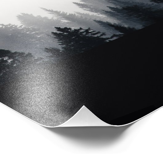 霧ミニマルの多いトウヒの森の結婚自然 フォトプリント (角)